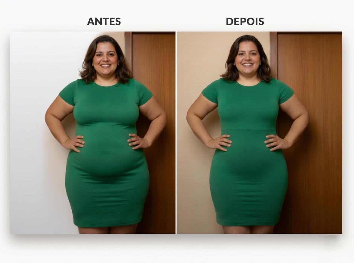 Transformação com Short Cinta Modelador